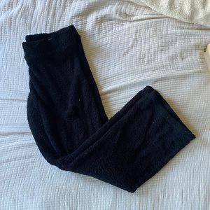 Pink- Victoria’s Secret Sherpa pajama pant in black